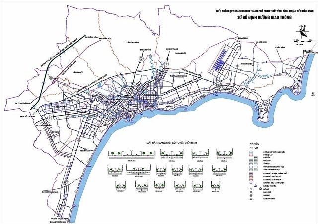 Bản đồ quy hoạch về giao thông thành phố Phan Thiết